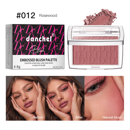 Hot Matte Embossed Blush Palette Rosy Blusher Powder High Pigmented Pink Coral Rouged For Cheeks Sm 7