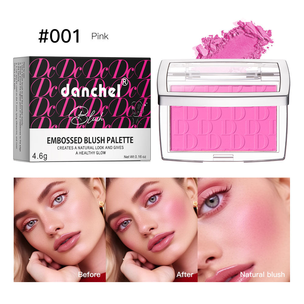 Hot Matte Embossed Blush Palette Rosy Blusher Powder High Pigmented Pink Coral Rouged For Cheeks Sm 9