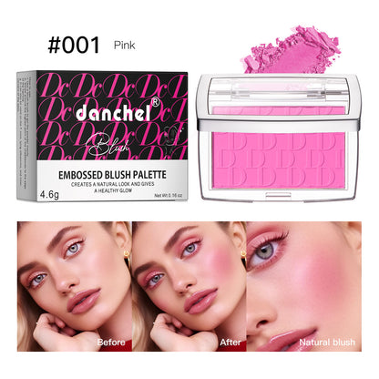 Hot Matte Embossed Blush Palette Rosy Blusher Powder High Pigmented Pink Coral Rouged For Cheeks Sm 9