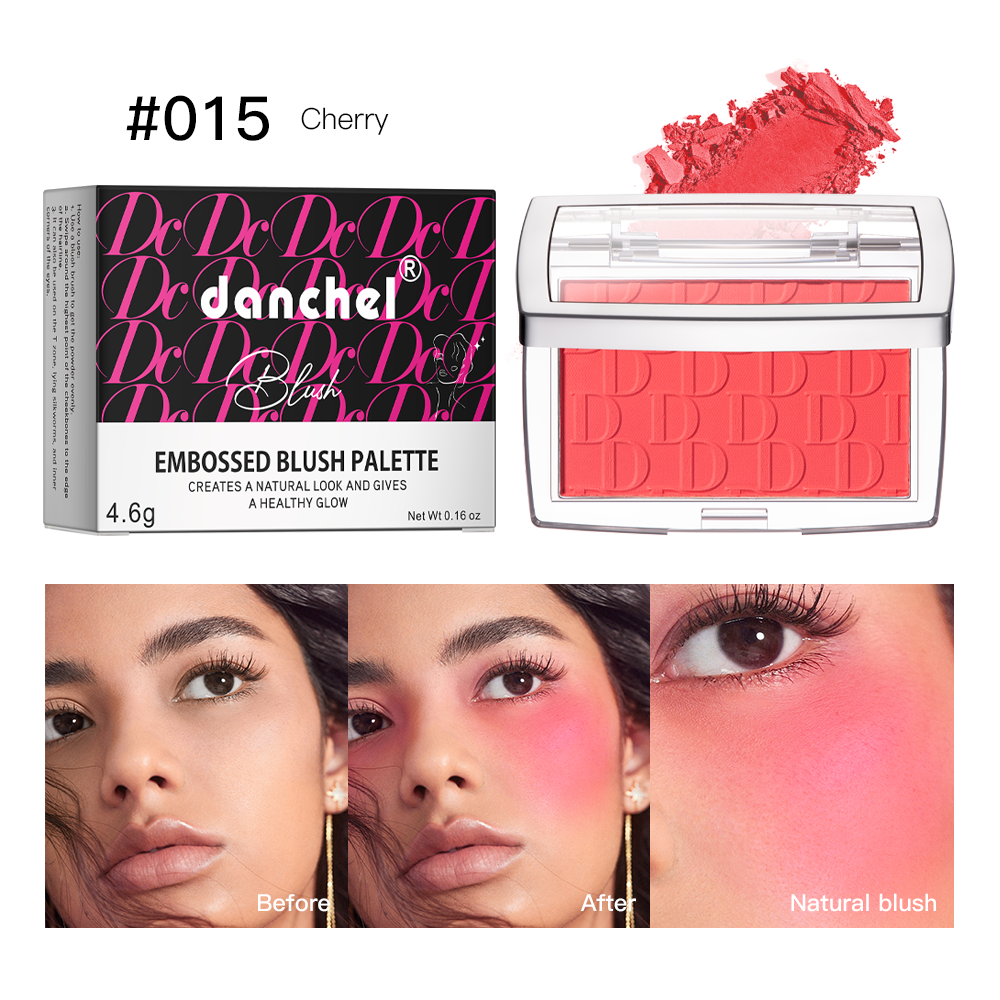 Hot Matte Embossed Blush Palette Rosy Blusher Powder High Pigmented Pink Coral Rouged For Cheeks Sm 10