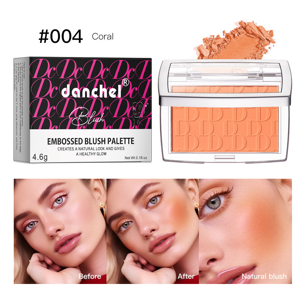 Hot Matte Embossed Blush Palette Rosy Blusher Powder High Pigmented Pink Coral Rouged For Cheeks Sm 11