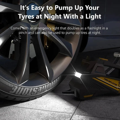 Electric Car Air Pump With LED Light And 150 PSI Pressure For Tires And Sports Gear 4