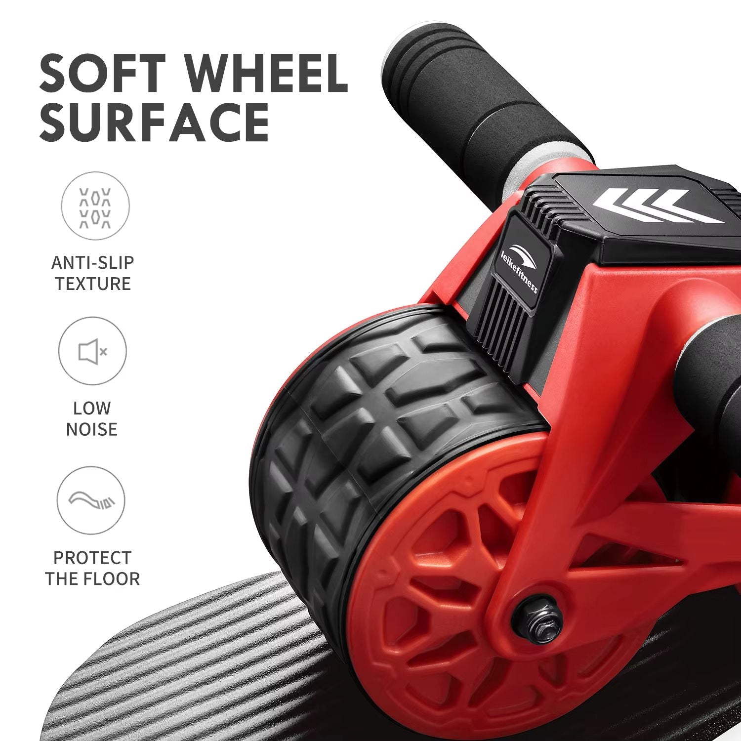 Leikefitness Automatic Rebound Ab Wheel Roller  Core Trainer With Intelligent Display  Knee Pad 3