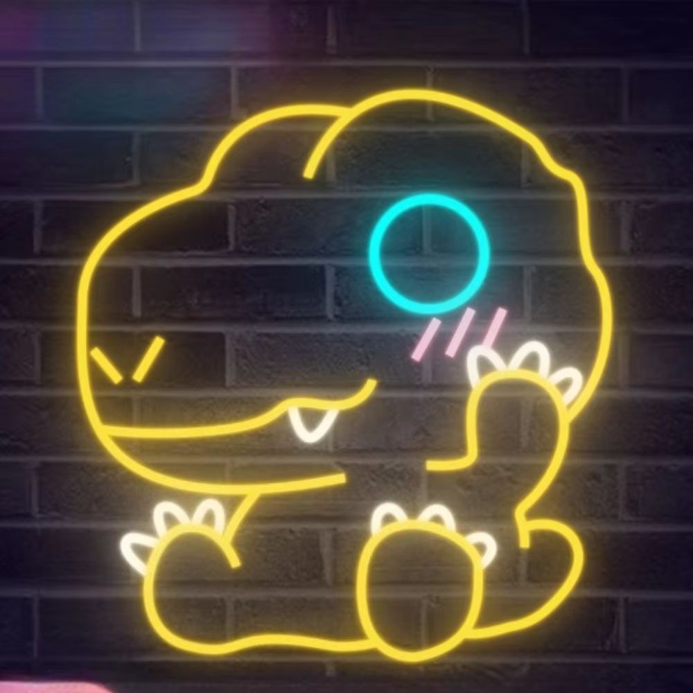 Cute Pokemon Bear Ramen Neon Sign  Blue Dimmable LED Light For Home Bar  Japanese Noodle Shop Decor 10