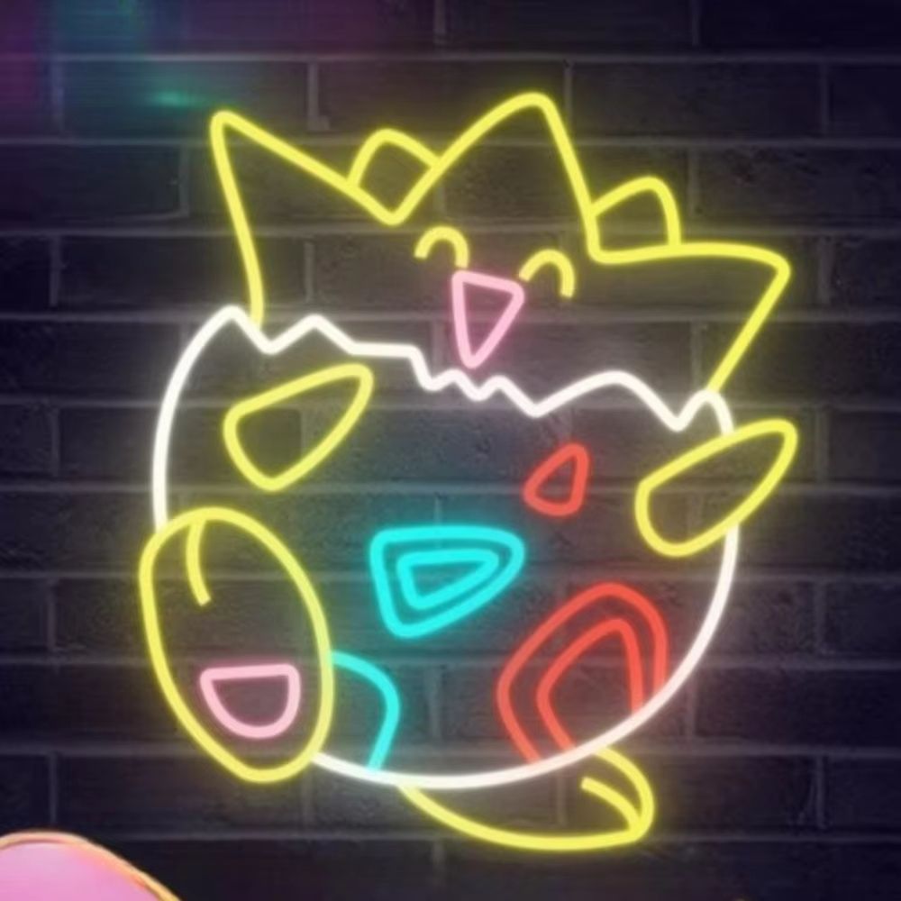 Cute Pokemon Bear Ramen Neon Sign  Blue Dimmable LED Light For Home Bar  Japanese Noodle Shop Decor 7