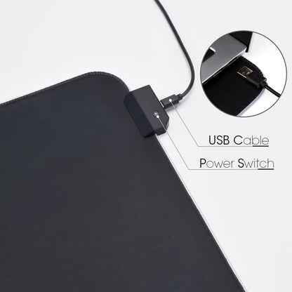 RGB LED Gaming Desk Mat  Waterproof Large Mousepad With ColorChanging Backlight For PC Dota  CS 2