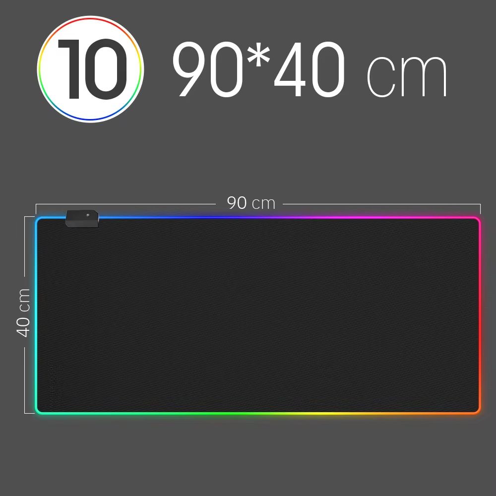 RGB LED Gaming Desk Mat  Waterproof Large Mousepad With ColorChanging Backlight For PC Dota  CS 15