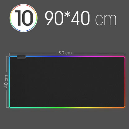 RGB LED Gaming Desk Mat  Waterproof Large Mousepad With ColorChanging Backlight For PC Dota  CS 15
