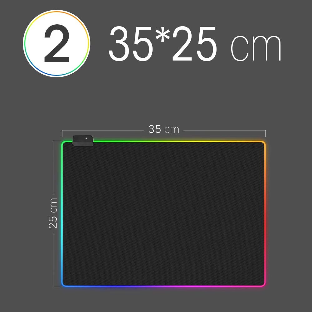 RGB LED Gaming Desk Mat  Waterproof Large Mousepad With ColorChanging Backlight For PC Dota  CS 7