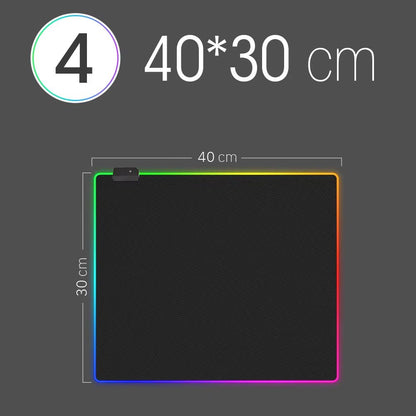 RGB LED Gaming Desk Mat  Waterproof Large Mousepad With ColorChanging Backlight For PC Dota  CS 9