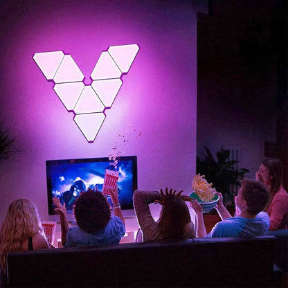 WiFi Bluetooth LED Triangle Lamps  USBPowered Quantum Lighting Panels For Games Bedrooms  Ambient D 3
