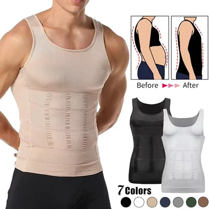 Mens Compression Shaper Vest for Slimming and Workout Support
