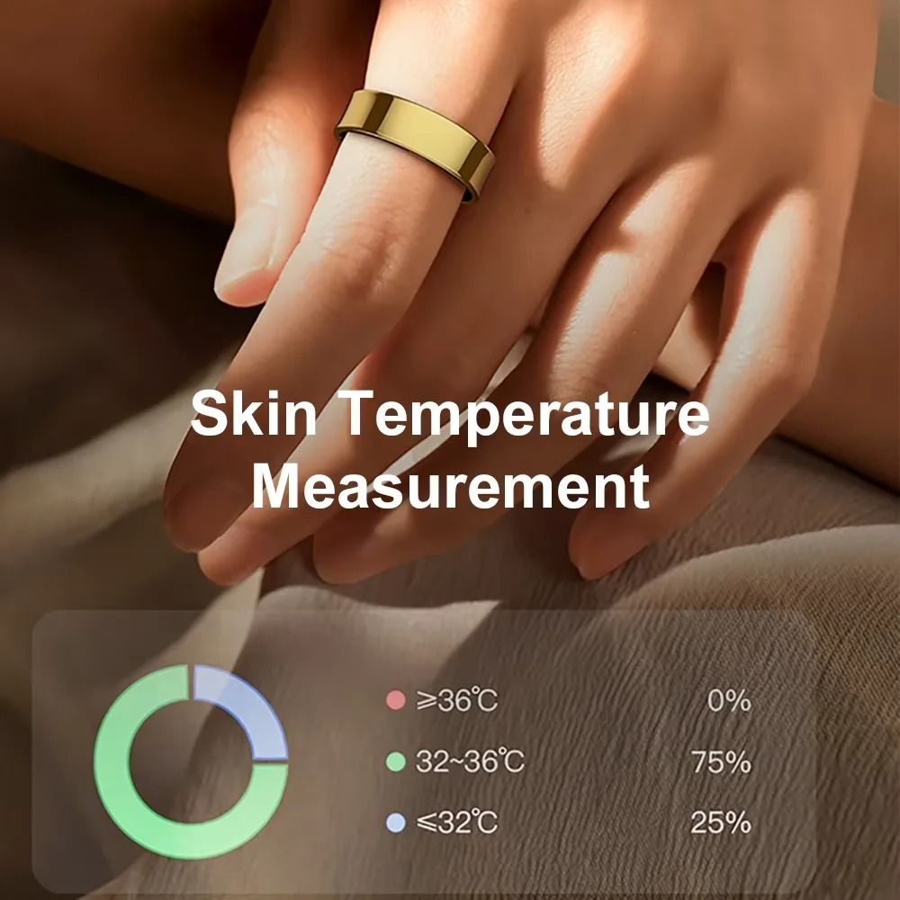 Smart Health Ring With Charging Case And Waterproof Design For IOS And Android 4
