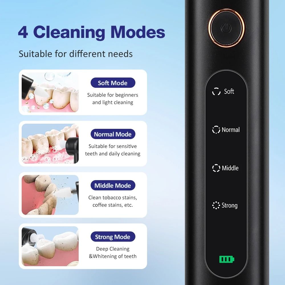 Electric Ultrasonic Teeth Cleaner And Polisher Kit 4