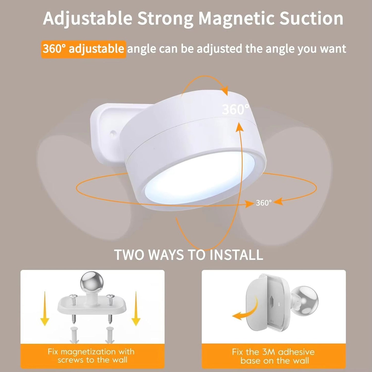 RGB Magnetic LED Wall Lamp With Remote  360 Touch Night Light For Bedroom 12 Color Modes Rechargeab 4