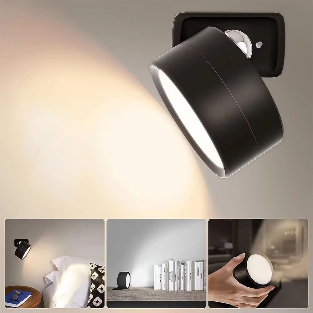 RGB Magnetic LED Wall Lamp With Remote  360 Touch Night Light For Bedroom 12 Color Modes Rechargeab 7