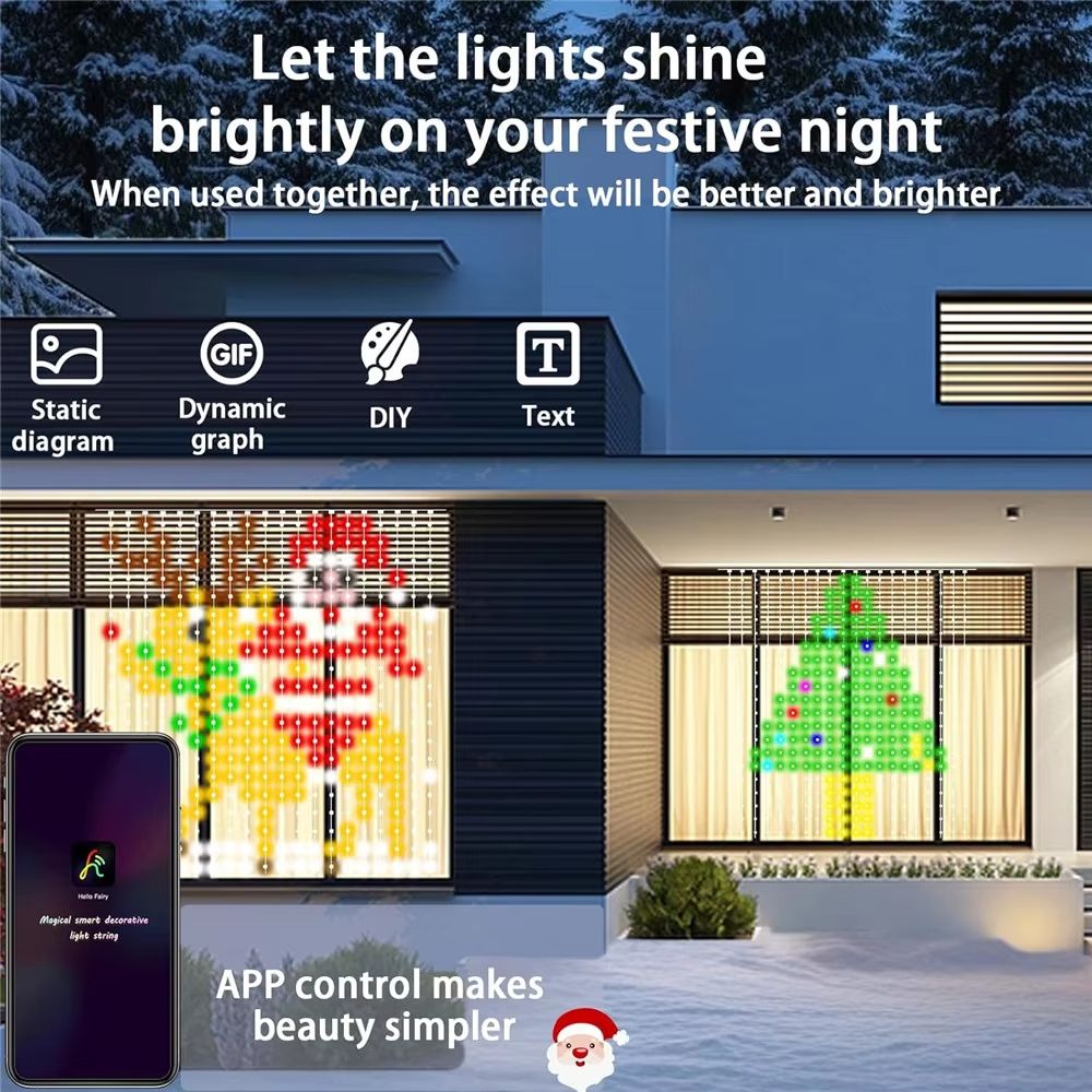 RGB Smart Curtain Lights  400 To 800 LED ColorChanging Drapes With App  Music Sync 1