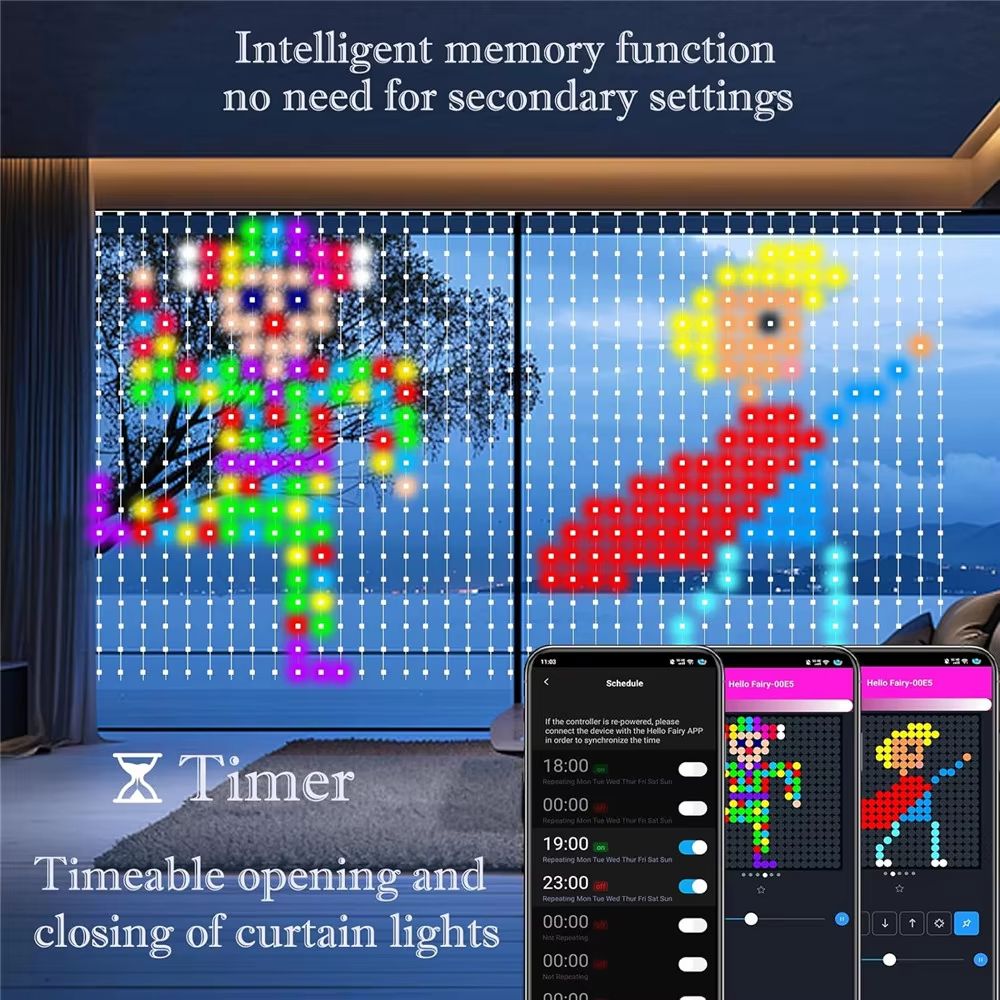 RGB Smart Curtain Lights  400 To 800 LED ColorChanging Drapes With App  Music Sync 2