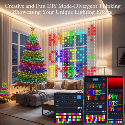 RGB Smart Curtain Lights  400 To 800 LED ColorChanging Drapes With App  Music Sync 5