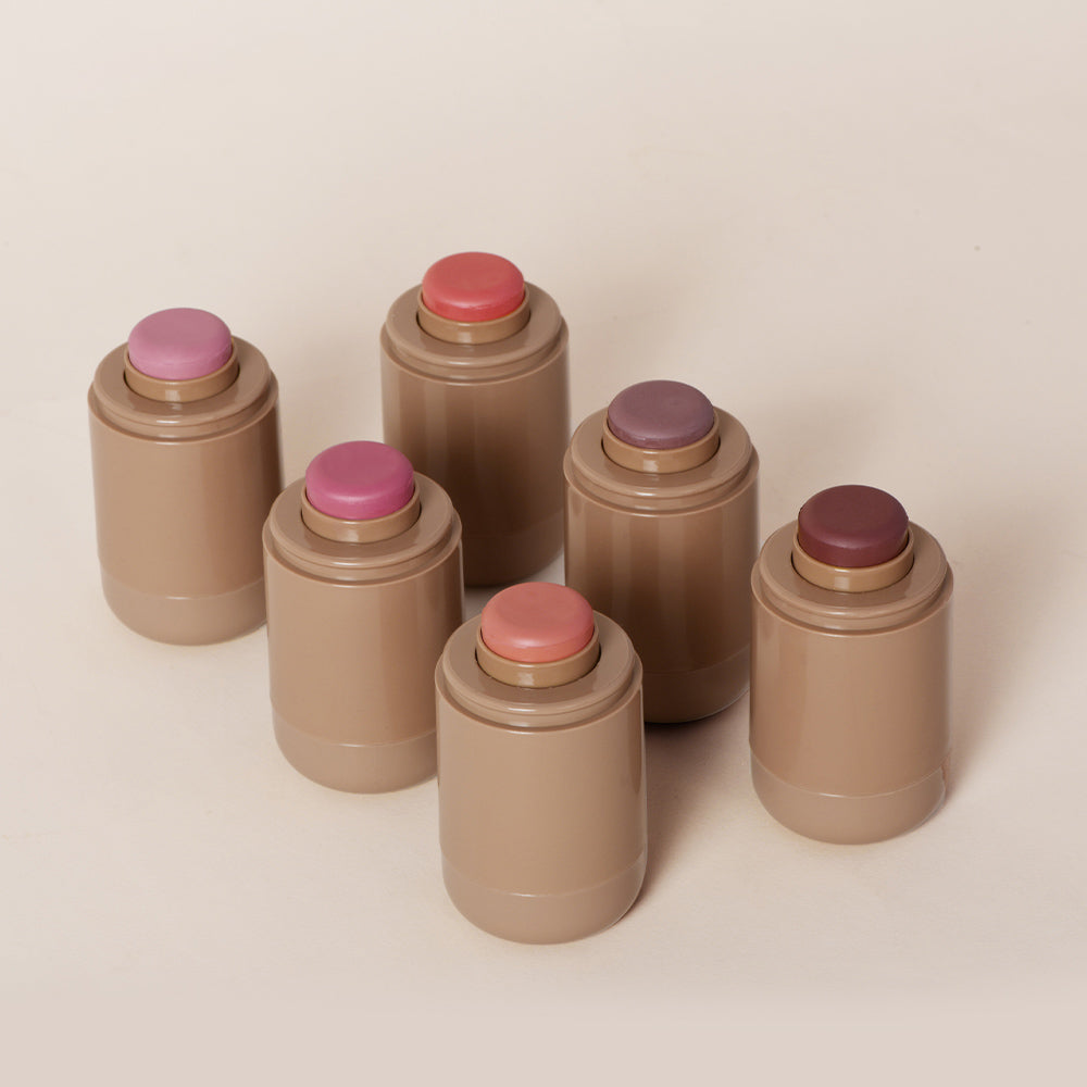 Magic Blush Stick 3-in-1 Cheek Lip Tint, Moisturizing Cream Blusher, Silky Brighten Blush, Matte Contour, Natural Flush