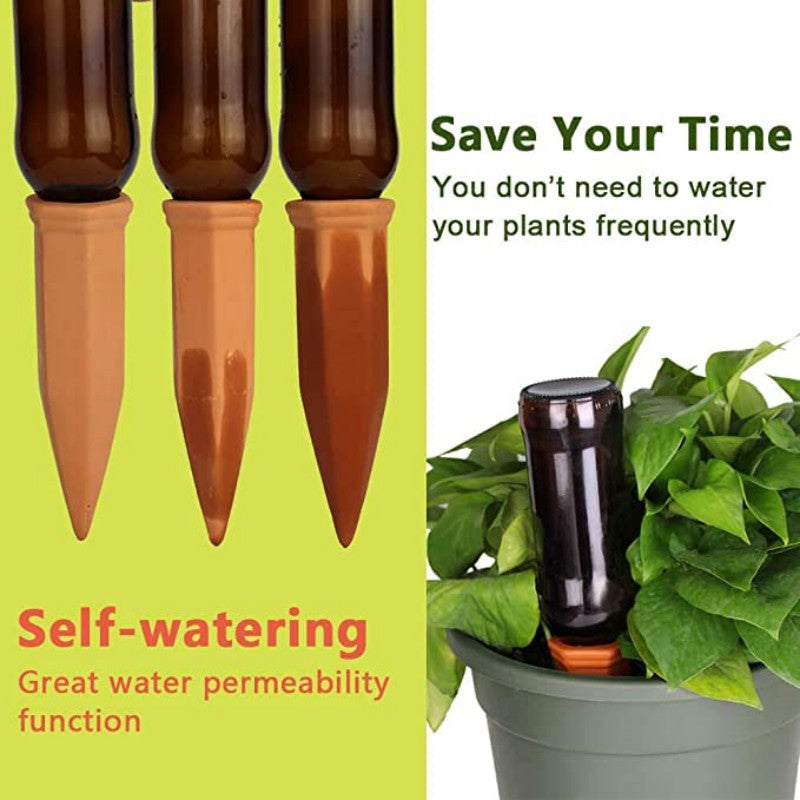 SelfWatering Plant Stakes Terracotta Automatic Plant Waterer Devices For Indoor  Outdoor Plants 1