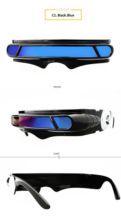 Wraparound Polarized Shield Sunglasses For Men And Women With Futuristic Design 7