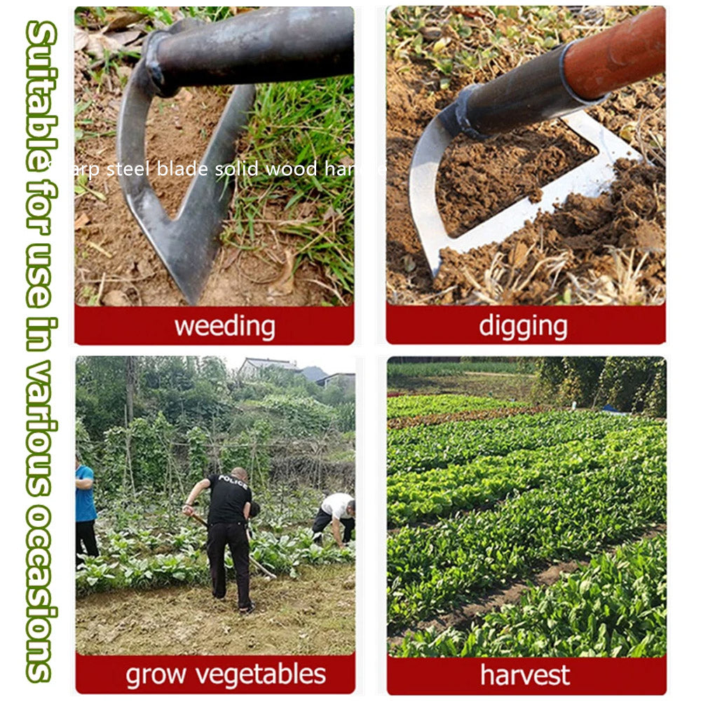 ShovelShaped Hollow Hoe Weeding Rake LaborSaving Steel Weeding Hoe With Handle For Gardening  Soil  4