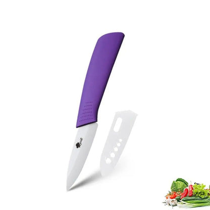 Ceramic Kitchen Knife Set With Peeler And Protective Sheaths For Precision Cutting 25
