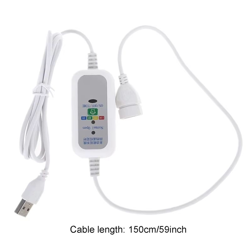 15m USB Power Extension Cable With Remote  TimerControlled USB Cord For Fans Lamps And Devices 5