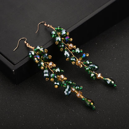 Bohemian Green Vine Bridal Headband Crystal Headdress Hair Ornaments For Wedding  Special Occasions 4