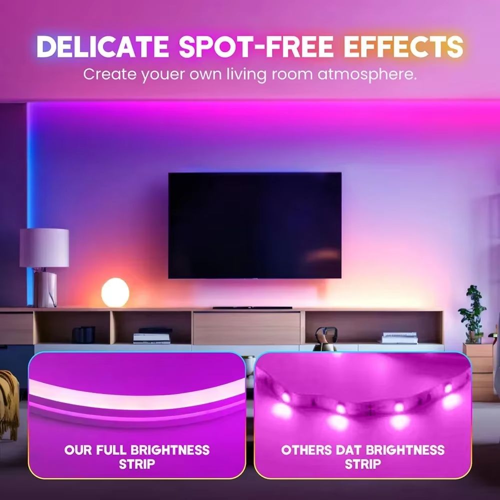 20M RGBIC Neon LED Rope Light  50ft AppControlled Strip With Music Sync For Gaming Decor And DIY Li 3