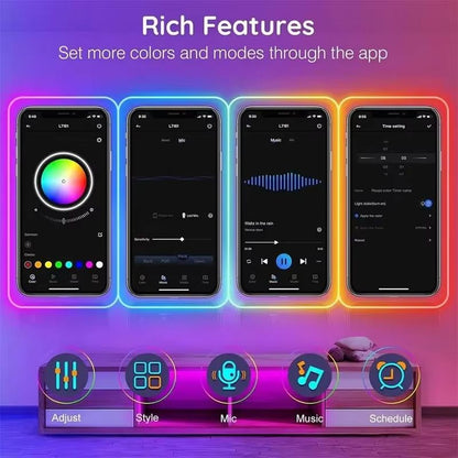 20M RGBIC Neon LED Rope Light  50ft AppControlled Strip With Music Sync For Gaming Decor And DIY Li 4