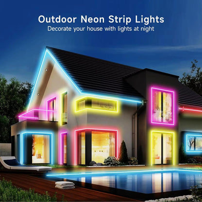 20M RGBIC Neon LED Rope Light  50ft AppControlled Strip With Music Sync For Gaming Decor And DIY Li 5