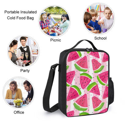 Fresh Watermelon Insulated Lunch Bag, Durable Oxford Cloth, for School, Summer Picnic, Outdoor Office Camping