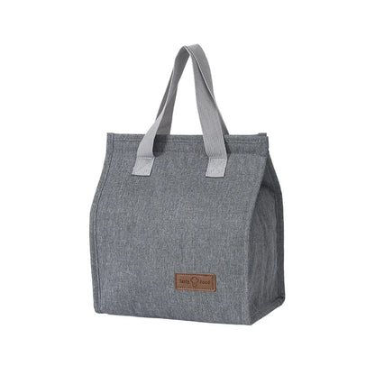 Multifunctional Lunch Bag Thermal Insulation Lunch Box, Kid School Picnic Food Pouch, Solid Color Storage Handbag