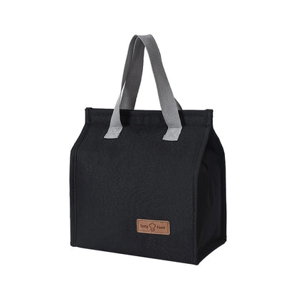 Multifunctional Lunch Bag Thermal Insulation Lunch Box, Kid School Picnic Food Pouch, Solid Color Storage Handbag