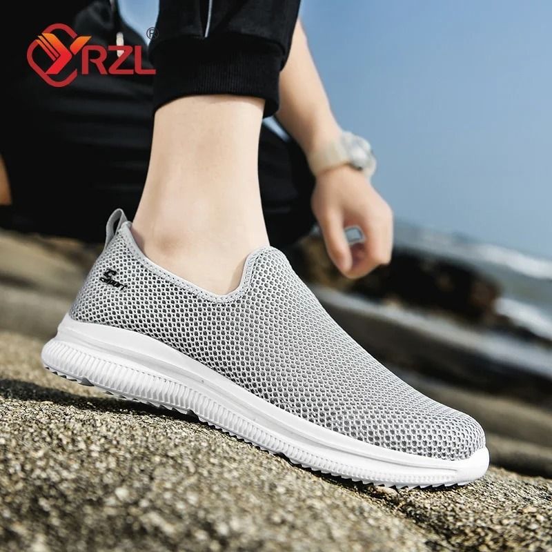 YRZL Mens Mesh Sneakers Lightweight Non Slip Walking Loafers Breathable Unisex Tennis Shoes For Eve 3