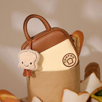 Cute Toast Square Bag for Women, Original Designer Boston Bowling, Crossbody Shoulder Fashion Bag School Gift