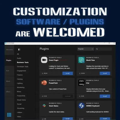 LCD Button Stream Deck Keyboard With 15 Custom Keys For Live Content Creation 4