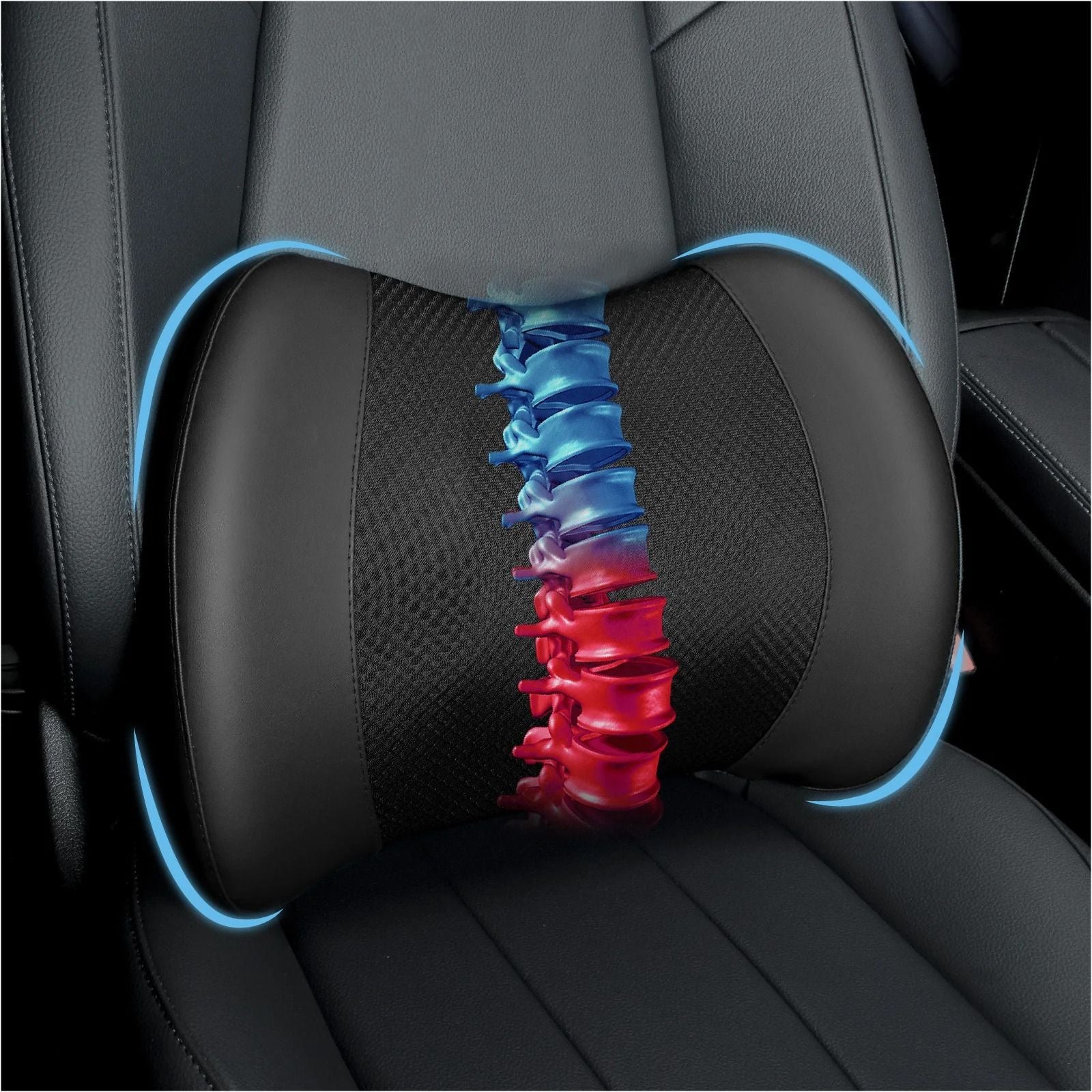 Lumbar Support Memory Foam Back Cushion for Car Office and Wheelchair
