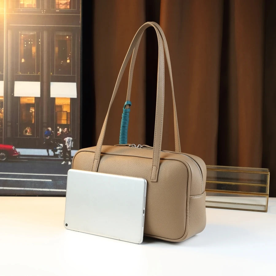 Lipstick Bag Pendant Women Handbag, Boston Style Change Bag, Large Capacity Shoulder Messenger, Chic & Simple Design