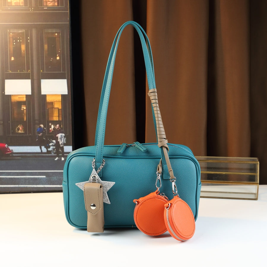 Lipstick Bag Pendant Women Handbag, Boston Style Change Bag, Large Capacity Shoulder Messenger, Chic & Simple Design