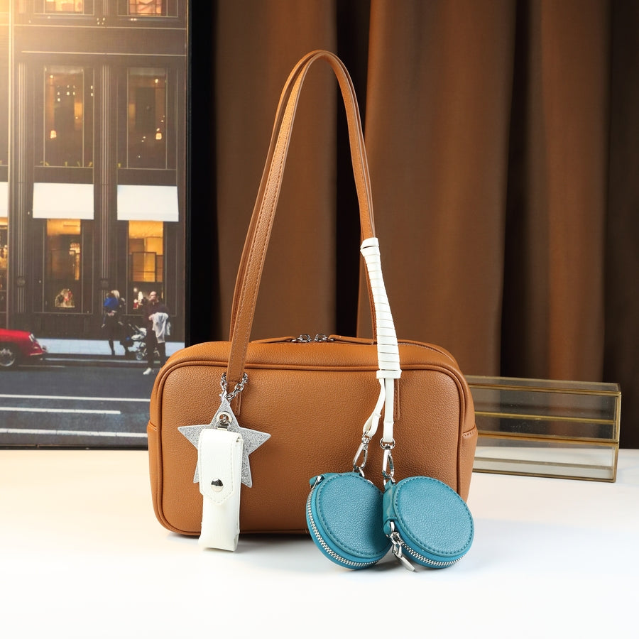 Lipstick Bag Pendant Women Handbag, Boston Style Change Bag, Large Capacity Shoulder Messenger, Chic & Simple Design