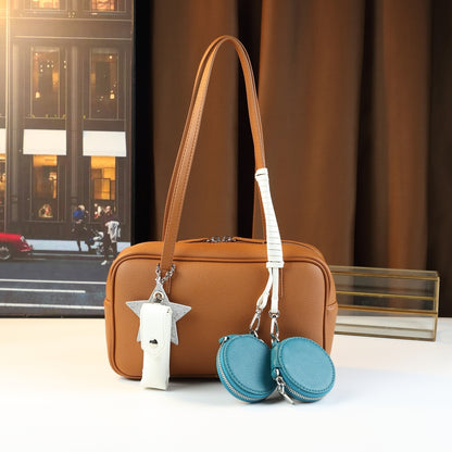 Lipstick Bag Pendant Women Handbag, Boston Style Change Bag, Large Capacity Shoulder Messenger, Chic & Simple Design