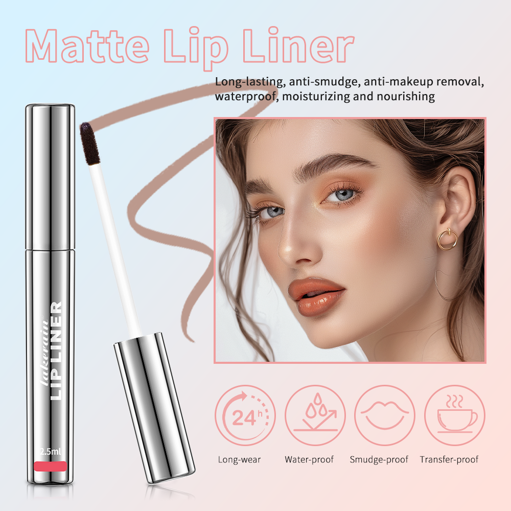 Peel Off Lip Liner, Long Lasting Waterproof Matte Lip Tint Tattoo, Sexy Red Contour, Non Stick Cup, Smudge Proof Lip