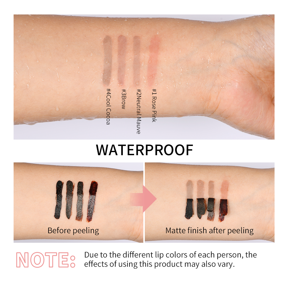 Peel Off Lip Liner, Long Lasting Waterproof Matte Lip Tint Tattoo, Sexy Red Contour, Non Stick Cup, Smudge Proof Lip