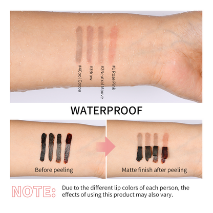 Peel Off Lip Liner, Long Lasting Waterproof Matte Lip Tint Tattoo, Sexy Red Contour, Non Stick Cup, Smudge Proof Lip