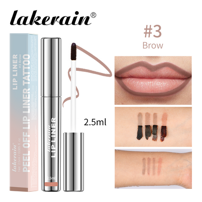 Peel Off Lip Liner, Long Lasting Waterproof Matte Lip Tint Tattoo, Sexy Red Contour, Non Stick Cup, Smudge Proof Lip