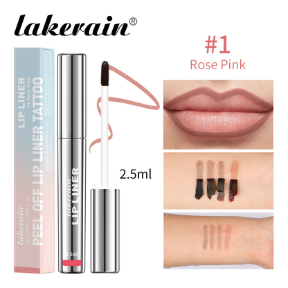 Peel Off Lip Liner, Long Lasting Waterproof Matte Lip Tint Tattoo, Sexy Red Contour, Non Stick Cup, Smudge Proof Lip