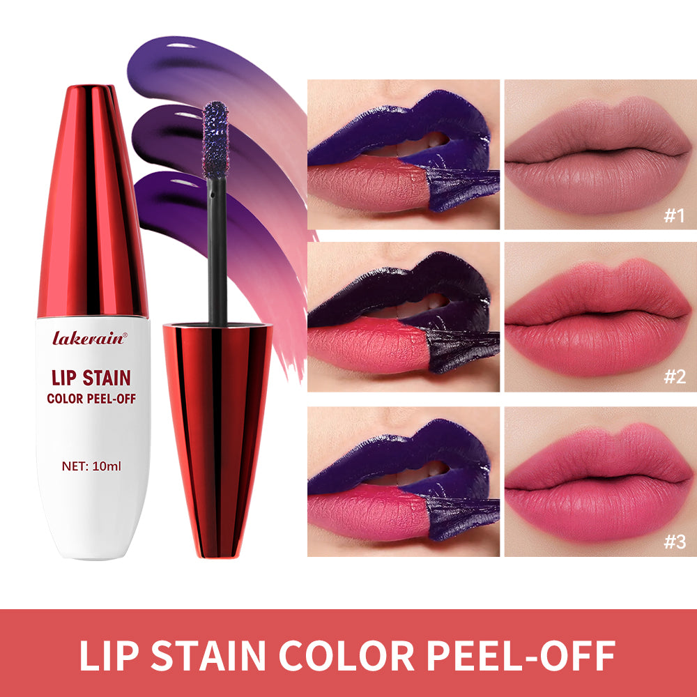 24 Hour Water Resistant Lip Stain Peel Off, Matte Liquid Lipstick, Long Wear, Smudge Proof, Kiss Proof Color